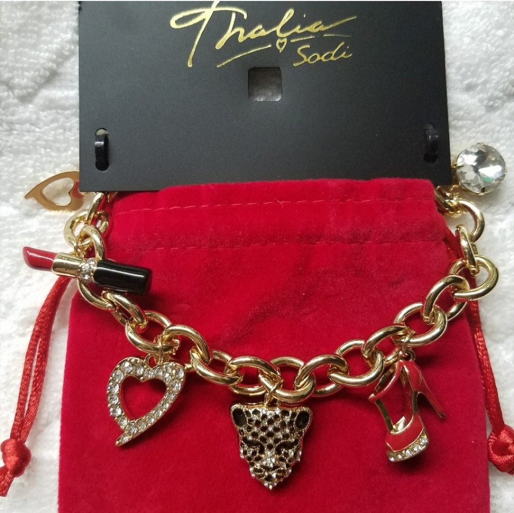 🐾Thalia Sodi Crystal Glam Charm Bracelet - Picture 2 of 3